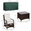 Rattan Garden Furniture 3 PCs Sofa Chair Table Bistro Set Wicker Weave - Image 5