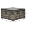 Rattan Wicker Patio Coffee Table Ready to Use Outdoor Furniture - Image 5