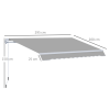 Window Awning Canopy Garden Shelter Sun Shade UV Blocker Aluminium Frame 3 x 2m - Image 5