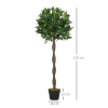 2 Artificial Topiary Bay Laurel Ball Trees Nursery Pot for Indoor Outdoor Decor - Image 5