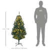 HOMCOM 5ft Artificial Christmas Tree with LED Lights, Decoration, Auto Open - Image 5