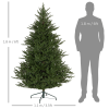 HOMCOM 5 Foot Artificial Christmas Tree with Realistic Hinged Branches - Image 5