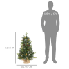 HOMCOM 2 Pieces 2' Prelit Artificial Tabletop Christmas Trees, LED Display - Image 5