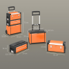 HOMCOM 3-Tier Tool Box with Wheels, Stackable Steel Toolbox - Image 6