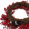 60cm (24 inches) Extra Large Luxury Christmas Red Berry Wreath - Image 2