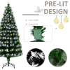 6ft White Light Christmas Tree 90 LEDs Star Topper Tri-Base Pre-Lit Home - Image 6