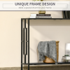 Console Table 2 Shelves MDF Steel Frame in Art Deco Square Style 76x106cm - Image 6