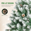 6FT Artificial Christmas Tree Pine Cones Xmas Home Deco Automatic Open Green - Image 6