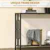 Industrial Console Table Desk with Metal Frame Rustic Brown Black - Image 6