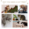 Cat Tree Multi-level Kitten Tower w/ Scratching Post Condo Plush Perches - Image 6