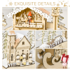 Christmas Advent Calendar 2021 Light Up Wooden Sleigh Countdown Natural - Image 6