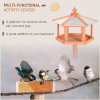 Bird Stand Feeder Table Feeding Station Garden Wood Coop Parrot Nesting Stand - Image 6