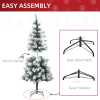 5ft Indoor Christmas Tree Artificial Berry Xmas Deco Metal Stand and 184 Tips - Image 6