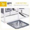 Rabbit Hutch Wood Bunny Cage for Outdoor Indoor w/ Pull Out Tray Run Box Ramp - Image 6