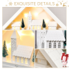 24-Drawer Christmas Advent Calendar Wooden Light-Up Countdown White - Image 6