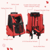 Pet Travel Backpack Bag Cat Puppy Dog Carrier w/ Trolley and Telescopic Handle - Image 6