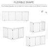 Pet Gate Foldable Freestanding Dog Safety Barrier w/ Support Feet White - Image 6