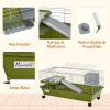 89cm Small Animal Home Cage for Rabbit Ferret Chinchilla w/ Wheels Green - Image 6