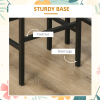 Set of 2 Kitchen Breakfast Bar Chairs with Footrest, Rustic Brown - Image 6