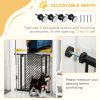 74-80 cm Pet Safety Gate Stair Pressure Fit w/ Auto Close Double Locking, Black - Image 6