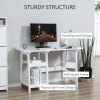 Computer Desk with Storage with Bookshelf PC Table Workstation White - Image 6