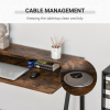 Writing Desk Computer Workstation Storage Shelf Color Rustic Brown - Image 6