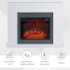 Electric Fireplace Suite Remote Freestanding Fireplace Heater with LED Flame - Image 6