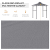 2.5M 8ft New Double-Tier BBQ Gazebo Grill Canopy Barbecue Grey - Image 6