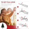 4ft Prelit Artificial Christmas Tree with Multi-Coloured Fiber LED Light Green - Image 6