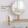 Wooden Nordic Dressing Table Brown/White - Image 6