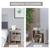 3-Tier Side End Table, 55H cm-Oak Colour - Image 6