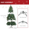 1.8m 6ft Pre-Lit Artificial Christmas Tree 200 LED Tree Decorative Balls Stand - Image 6