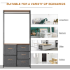 175x83cm Freestanding Clothes Hanger Storage Unit SteelBlack Brown Coat Rack - Image 6