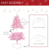 4FT Artificial Christmas Tree Holiday Xmas Automatic Open for Home Party Pink - Image 6