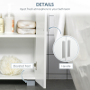 Modern Bathroom Floor Cabinet, with 3 Tier Shelves, White - Image 6