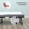 Folding Bed with 10cm Mattress, Portable Foldable Guest Bed Metal Frame - Image 6