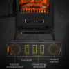 Electric Fire Place 1850W Heater Wood Burning Effect Flame Portable Black - Image 6