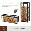 Metal Rust-Resistant Firewood Log Rack Black - Image 6