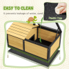 PawHut Wooden Tortoise House, Small Pet Reptile with Hide Shelter Den and Run - Image 6