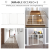 Adjustable Safety Gate 3 Extensions and Four Adjustable Screws, White Pawhut - Image 6