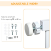 Pressure Fit Safety Gate for Stairs w/ Auto Close 75-82 cm - White Pawhut - Image 6