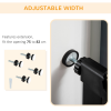 Pressure Fit Safety Gate for Stairs w/ Auto Close 75-82 cm - Black Pawhut - Image 6