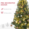 HOMCOM 6ft Artificial Christmas Tree with LED Lights, Decoration, Auto Open - Image 6