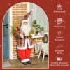 HOMCOM 133cm Animated Santa Claus w/ Sound Activated Festive Music for Party - Image 6