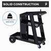 Welding Cart Welder Trolley Garage for Gas Bottle Wheels, Black - Image 6