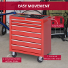 Roller Tool Cabinet Storage Chest Box Garage Workshop 7 Drawers Red Durhand - Image 6