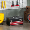 2 Drawer Tool Chest Lockable Tool Box w/ Ball Bearing Runners 46cmx24cmx22cm - Image 6