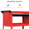 3-tier Tool Trolley Cart Roller Cabinet Storage Box Lockable Casters Red - Image 6