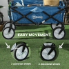 Pull Along Cart Folding Cargo Wagon Trailer Trolley For Beach Garden w/ Handle - Image 6