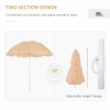 Patio Hawaii Beach Sun Umbrella Sunshade Hawaiian Folding Tilting Parasol - Image 6